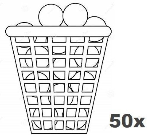 50 košíkov lôpt na Driving Range